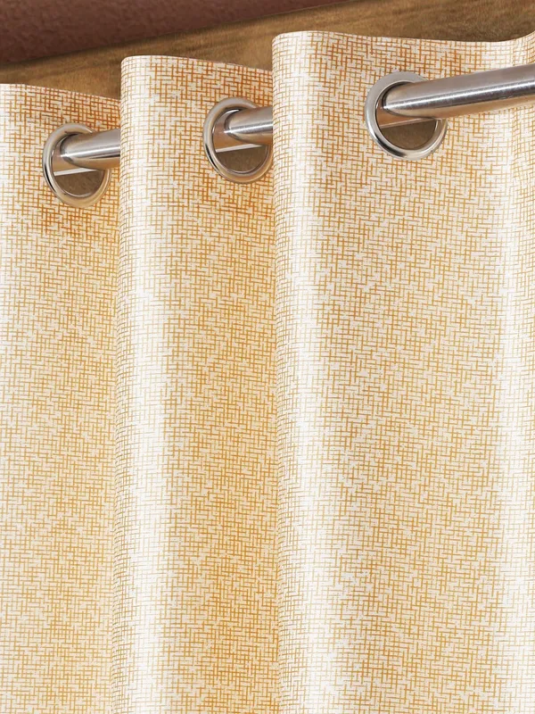 2_Pieces_Digital_Print_Eyelet_Polyester_Curtains_-_Brown