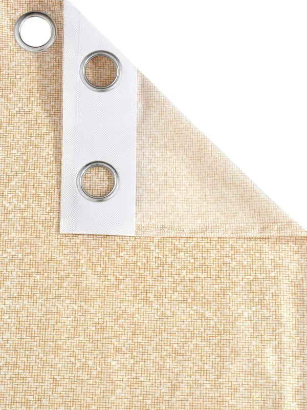 2_Pieces_Digital_Print_Eyelet_Polyester_Curtains_-_Brown
