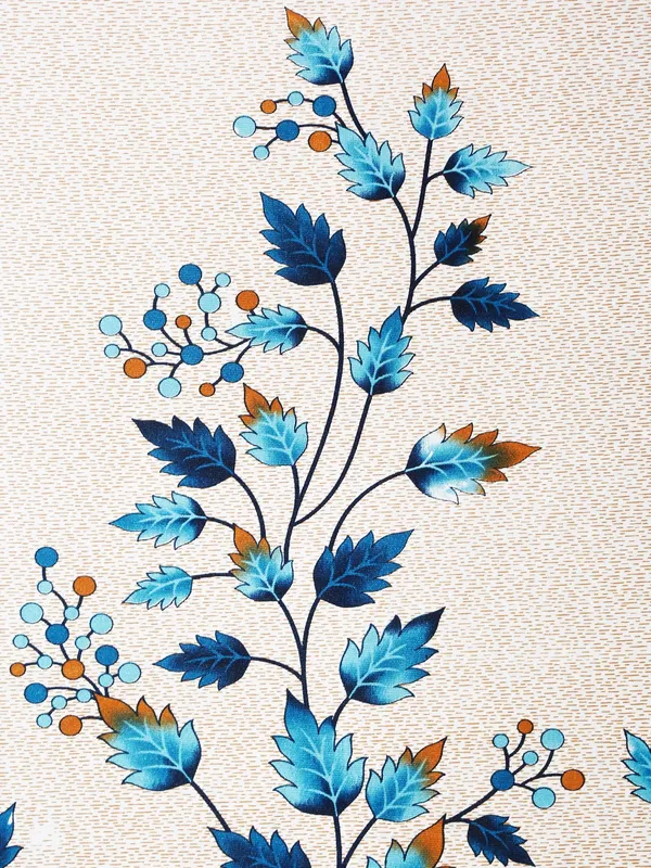 Home_Sizzler_2_Pieces_Leafy_Elegance_Panel_Eyelet_Polyester_Door_Curtains_-_7_Feet,_Aqua