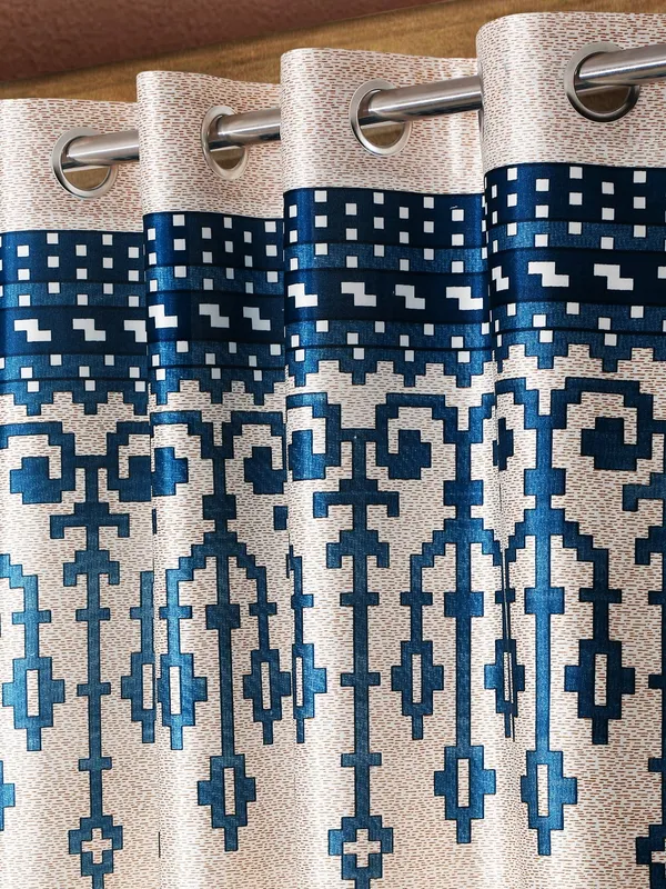 Home_Sizzler_2_Pieces_Leafy_Elegance_Panel_Eyelet_Polyester_Window_Curtains_-_5_Feet,_Aqua