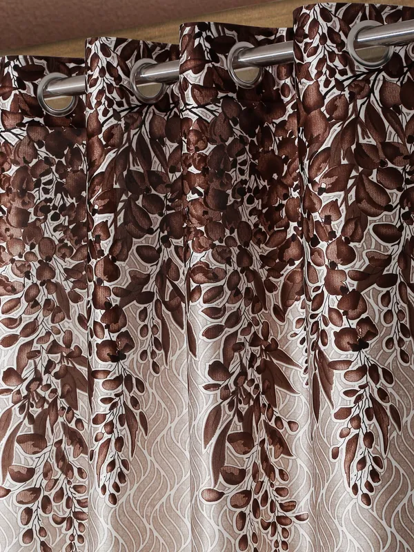 Home_Sizzler_2_Pieces_Sunflower_Panel_Eyelet_Polyester_Door_Curtains_-_7_Feet,_Brown