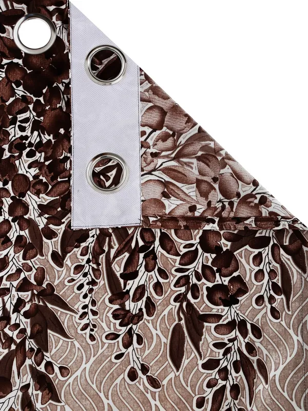 Home_Sizzler_2_Pieces_Sunflower_Panel_Eyelet_Polyester_Door_Curtains_-_7_Feet,_Brown