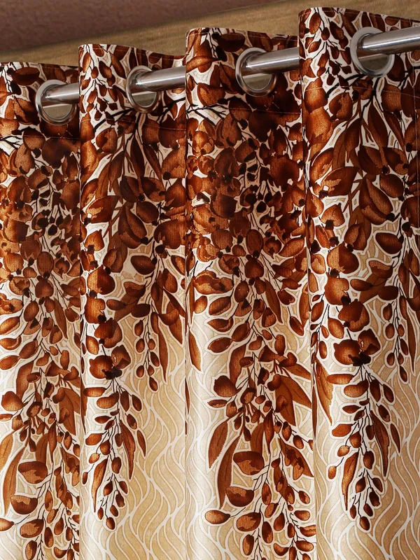 Home_Sizzler_2_Pieces_Sunflower_Panel_Eyelet_Polyester_Door_Curtains_-_7_Feet,_Gold
