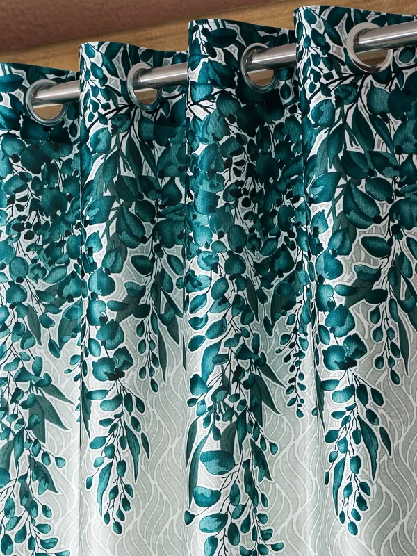 Home_Sizzler_2_Pieces_Sunflower_Panel_Eyelet_Polyester_Door_Curtains_-_7_Feet,_Turquoise_Green