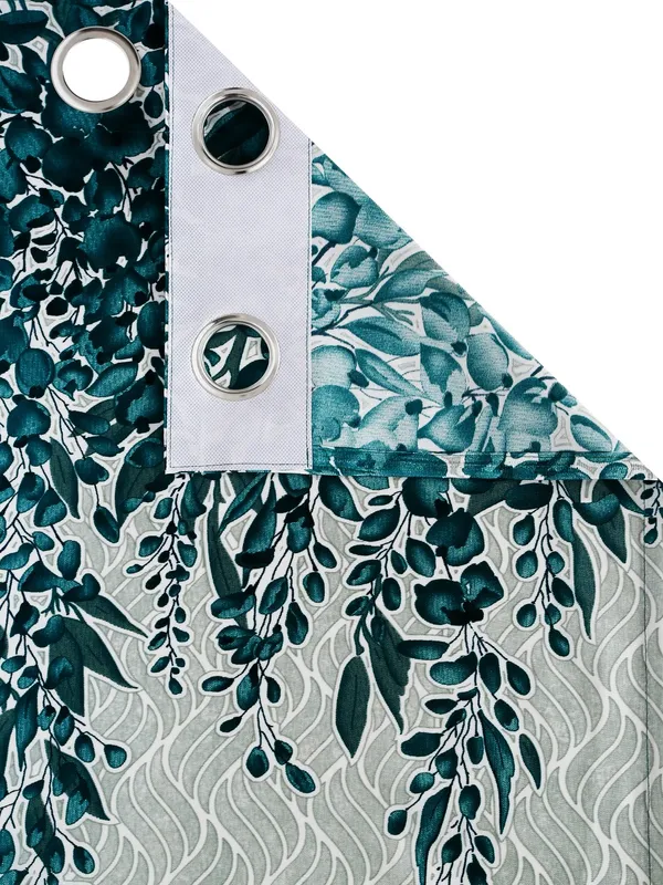 Home_Sizzler_2_Pieces_Sunflower_Panel_Eyelet_Polyester_Door_Curtains_-_7_Feet,_Turquoise_Green