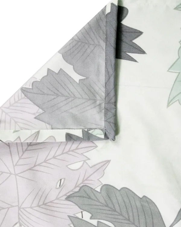144_TC_Microfibre_Multicolor_Maple's_Leaf_Double_Bedsheet_with_2_King_Size_Pillow_Covers