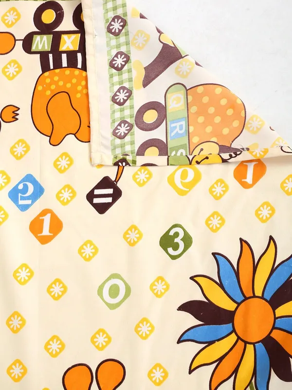 144_TC_Microfibre_Kid's_Giraffe_Double_Bedsheet_with_2_King_Size_Pillow_Covers