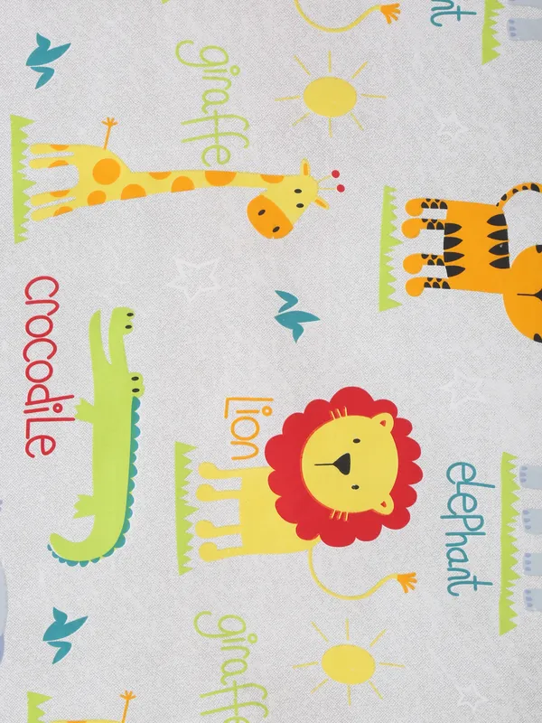 144_TC_Microfibre_Kid's_Animal_Characters_Double_Bedsheet_with_2_King_Size_Pillow_Covers