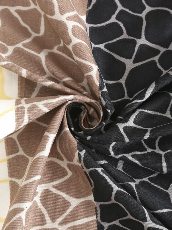 210_TC_Microfibre_Stripes_Brown_Double_Bedsheet_with_2_King_Size_Pillow_Covers