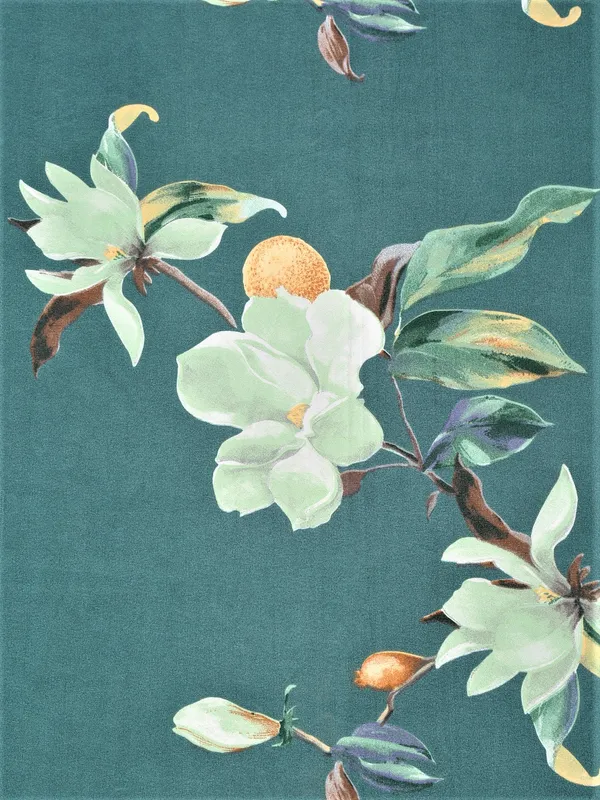144_TC_Microfibre_Floral_Green_Double_Bedsheet_with_2_King_Size_Pillow_Covers