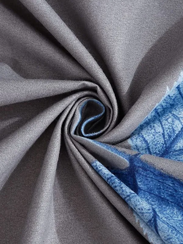 144_TC_Microfibre_Floral_Grey_Double_Bedsheet_with_2_King_Size_Pillow_Covers