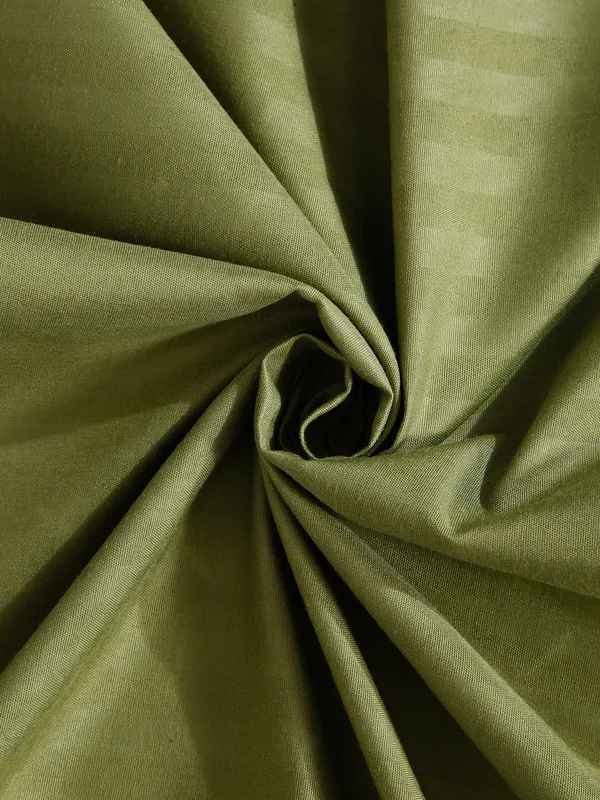 _300TC_Microfibre_Green_Satin_Striped_Single_Bedsheet_with_1_Pillow_Cover,_90"X55"