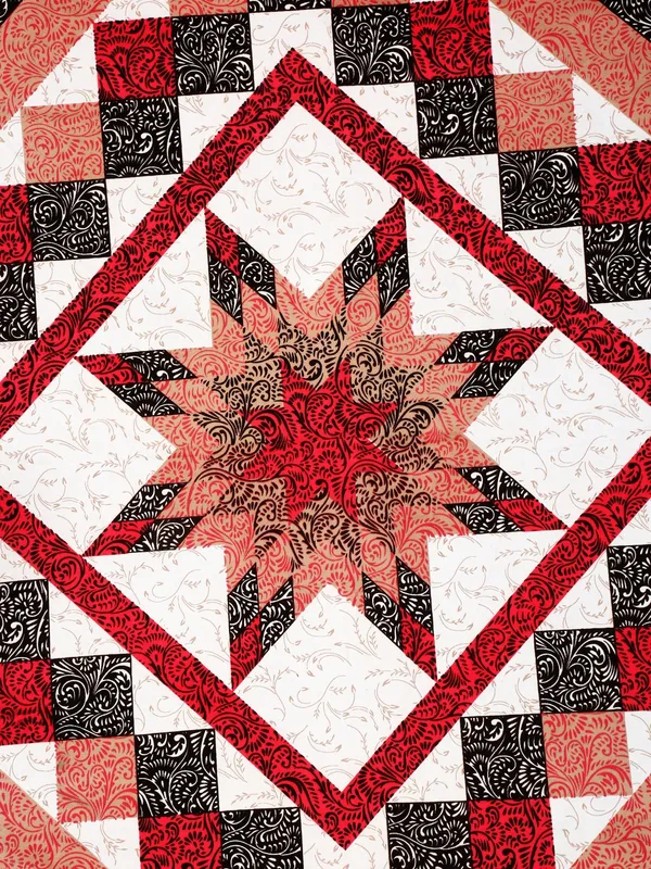 210TC_Microfibre_Ethnic_Geometric_Maroon_Double_Bedsheet_with_2_King_Size_Pillow_Cover
