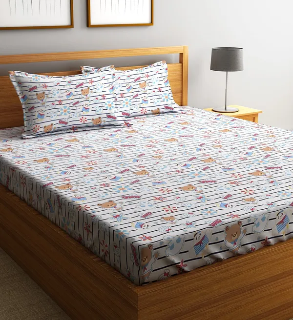 Home_Sizzler_144TC_Microfibre_Kid's_Toys_Double_Bedsheet_with_2_King_Size_Pillow_Covers