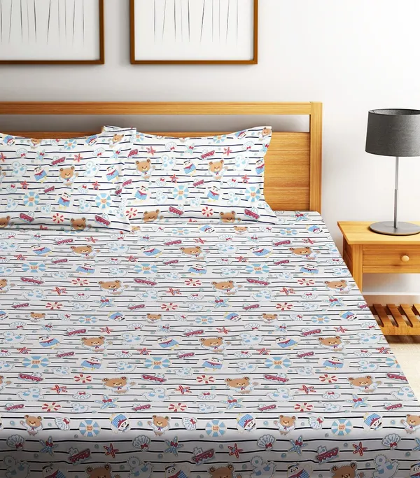 Home_Sizzler_144TC_Microfibre_Kid's_Toys_Double_Bedsheet_with_2_King_Size_Pillow_Covers