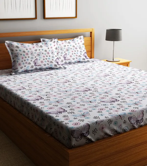Home_Sizzler_144TC_Butterfly_Whispers_Double_Bedsheet_with_2_King_Size_Pillow_Covers