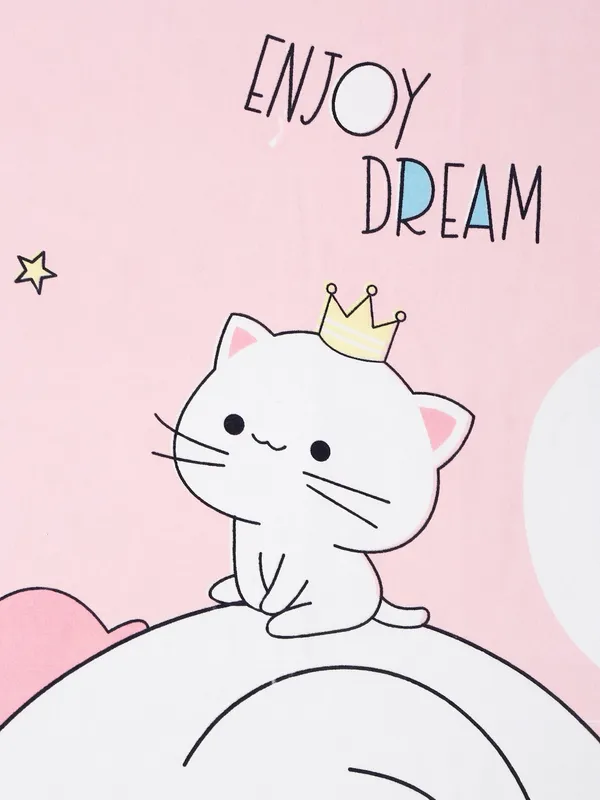 Home_Sizzler_144TC_Kid's_Elephant_&_Kitty_Double_Bedsheet_With_2_King_Size_Pillow_Covers