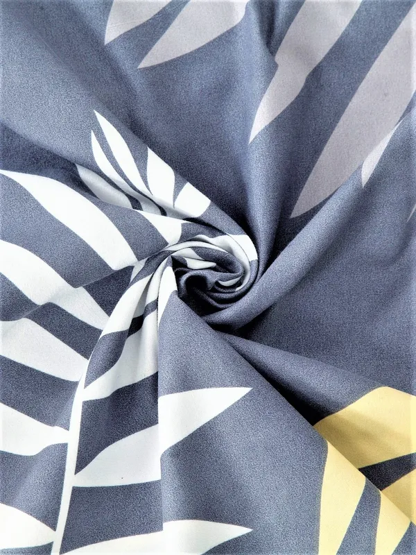 144_TC_Microfibre_Floral_Grey_Single_Bedsheet_with_1_Pillow_Cover