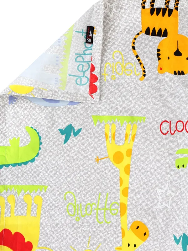 144_TC_Microfibre_Kid's_Animal_Character_Single_Bedsheet_with_1_Pillow_Cover