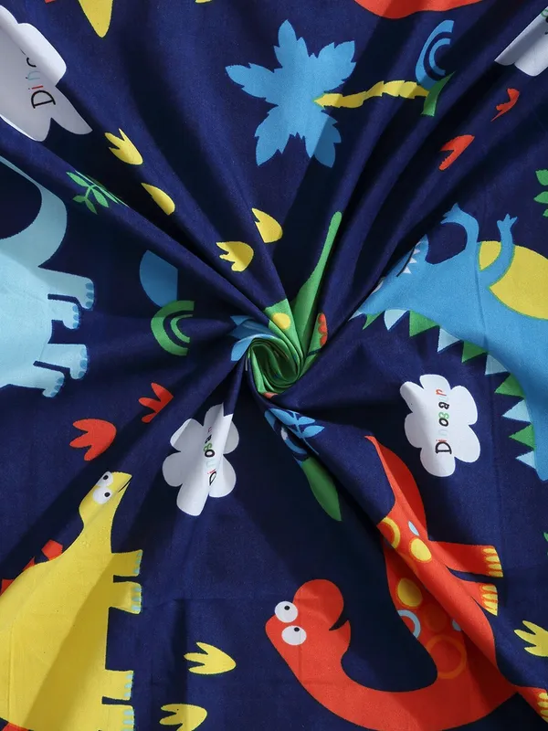 144_TC_Microfibre_Kid's_Jungle_Single_Bedsheet_with_1_Pillow_Cover