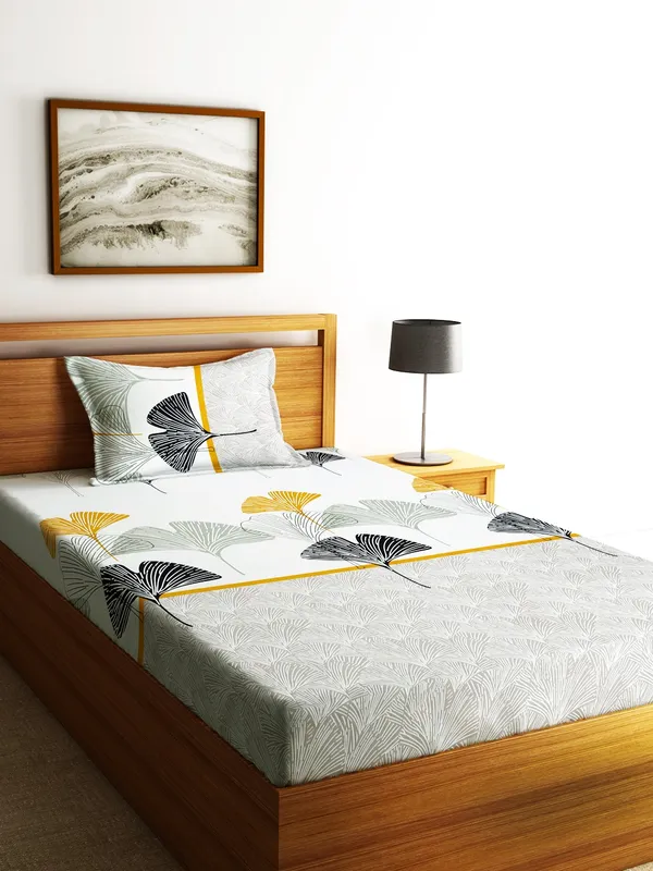 210_TC_Microfibre_Multicolor_Single_Bedsheet_with_1_Pillow_Cover