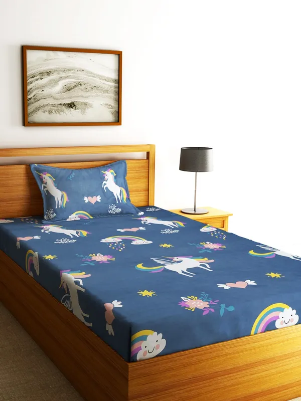 210_TC_Microfibre_Unicorn_Print_Single_Bedsheet_with_1_Pillow_Cover