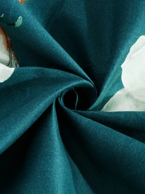 144_TC_Microfibre_Green_Single_Bedsheet_with_1_Pillow_Cover