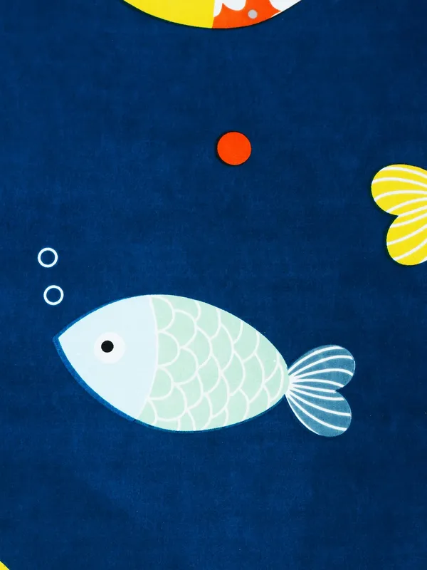 144_TC_Microfibre_Kid's_Fishes_Single_Bedsheet_With_1_Pillow_Cover