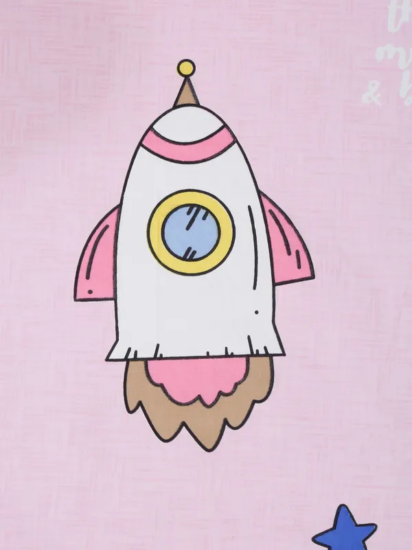 144_TC_Microfibre_Kid's_Spaceship_Single_Bedsheet_with_1_Pillow_Cover