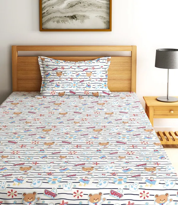 Home_Sizzler_144TC_Microfibre_Kid's_Toys_Single_Bedsheet_with_1_Pillow_Cover