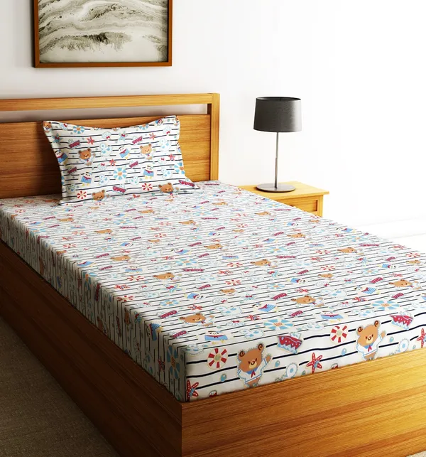 Home_Sizzler_144TC_Microfibre_Kid's_Toys_Single_Bedsheet_with_1_Pillow_Cover