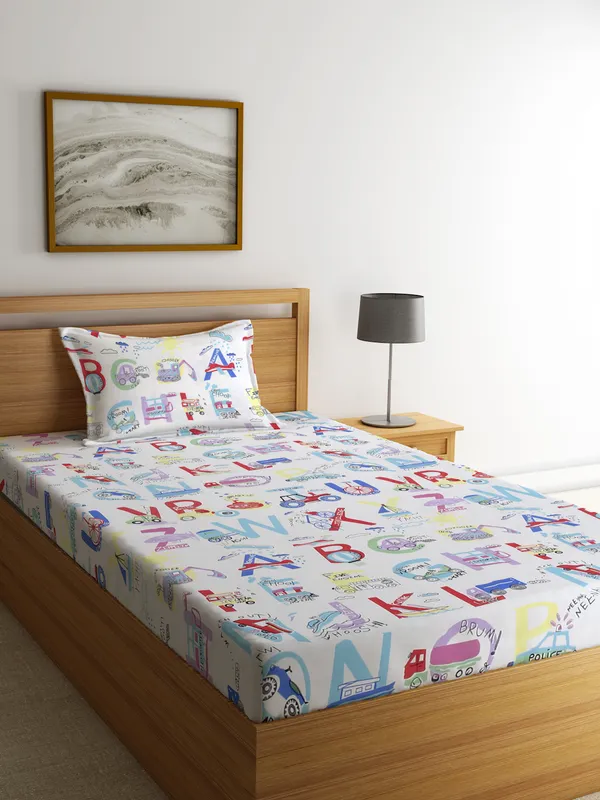 Home_Sizzler_144TC_Microfibre_Kid's_Alphabetical_Cartoon_Single_Bedsheet_with_1_Pillow_Cover