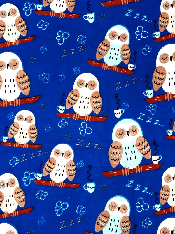 Home_Sizzler_144TC_Microfibre_Kid's_Owl_Single_Bedsheet_with_1_Pillow_Cover