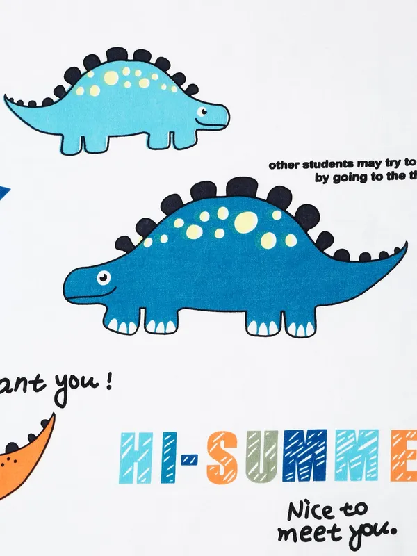 Home_Sizzler_144TC_Kid's_Dinosours_Single_Bedsheet_With_1_Pillow_Cover
