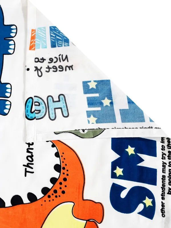 Home_Sizzler_144TC_Kid's_Dinosours_Single_Bedsheet_With_1_Pillow_Cover