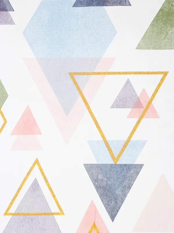 Home_Sizzler_144TC_Triangle_Mosaic's_Single_Bedsheet__With_1_Pillow_Cover