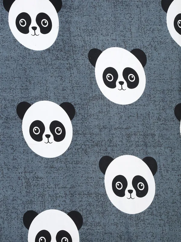 144_TC_Microfibre_Kid's_Panda_Elastic_Fitted_Double_Bedsheet_(72X78_inch)_With_2_King_Size_Pillow_Covers,_Fit_for_Mattress:_72"X75"_&_72"X78"