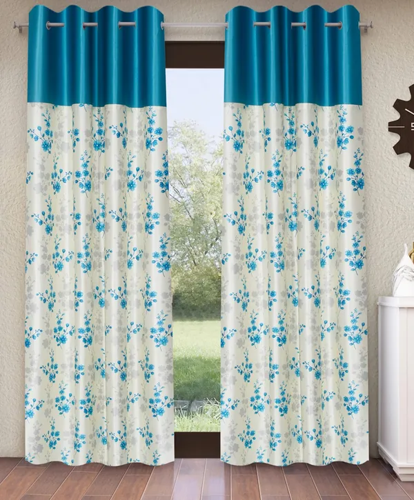 Home_Sizzler_2_Pieces_Solid_Patch_Bloom_Burst_Eyelet_Polyester_Window_Curtains_-_5_Feet,_Aqua