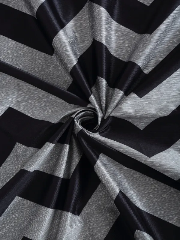 2_Pieces_Zigzag_Eyelet_Polyester_Long_Door_Curtains_-_9_Feet,_Grey