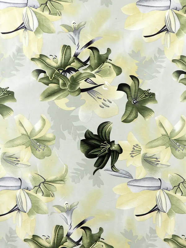 2_Pieces_3D_Flower_Eyelet_Polyester_Curtains_-Green