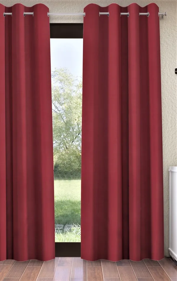 1_Piece_Solid_Blackout_Eyelet_Polyester_Curtains_-_Maroon