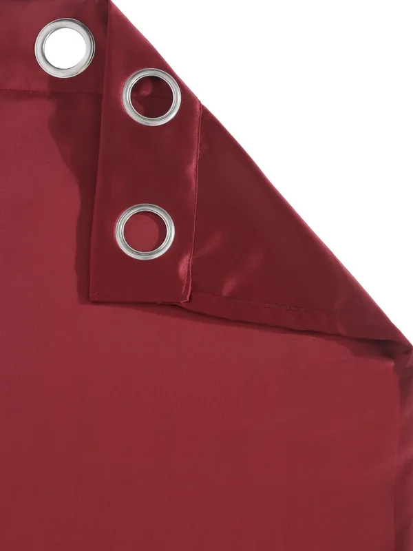 1_Piece_Solid_Blackout_Eyelet_Polyester_Curtains_-_Maroon
