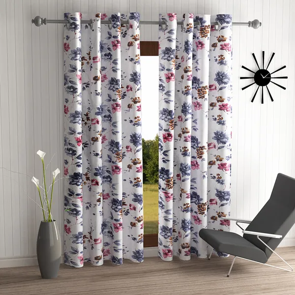 2_Piece_Windflower_Eyelet_Polyester_Curtains_-Grey