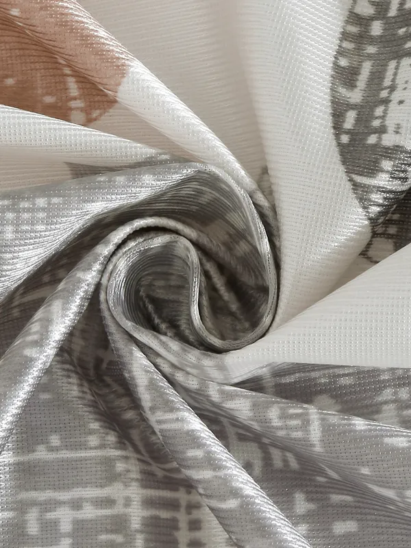 2_Piece_Moroccan_Motif_Eyelet_Polyester_Curtains_-__Brown
