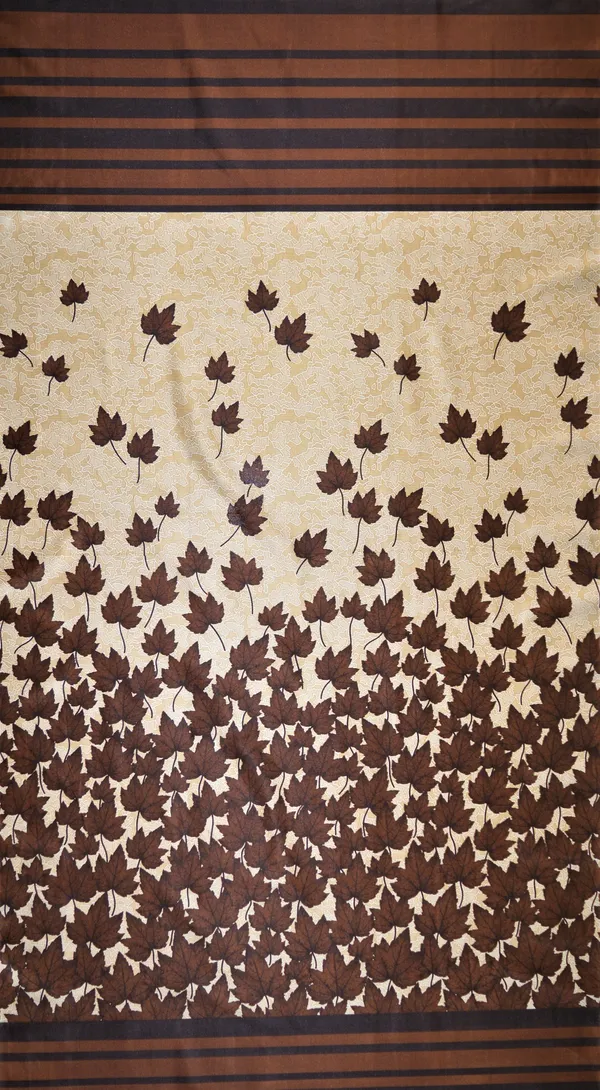 2_Piece_Mapple_Leaf_Eyelet_Polyester_Curtains_-_Brown