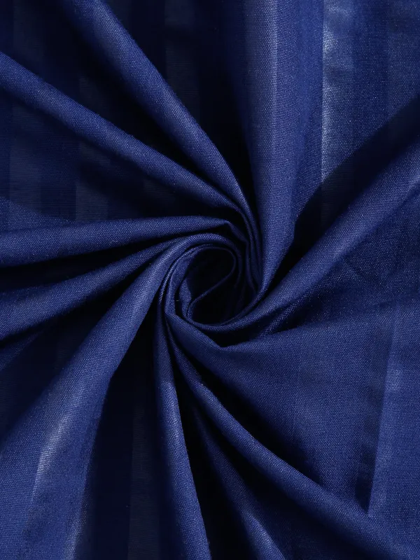 _300TC_Microfibre_Blue_Satin_Striped_Single_Bedsheet_with_1_Pillow_Cover,_90"X55"