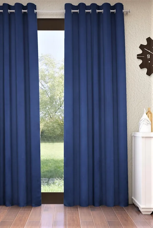 1_Piece_Solid_Blackout_Eyelet_Polyester_Curtains_-_Blue
