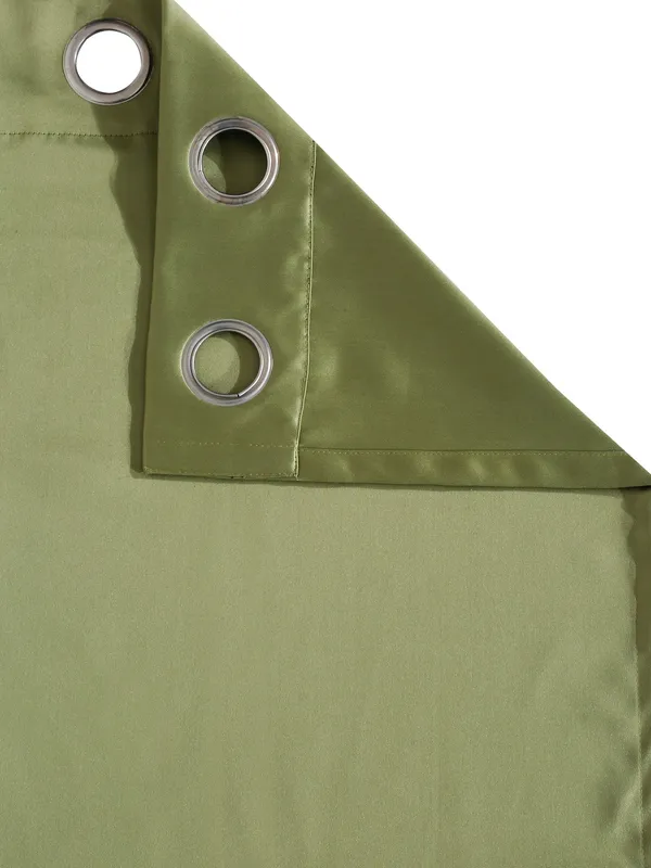 1_Piece_Solid_Blackout_Eyelet_Polyester_Curtains_-Green
