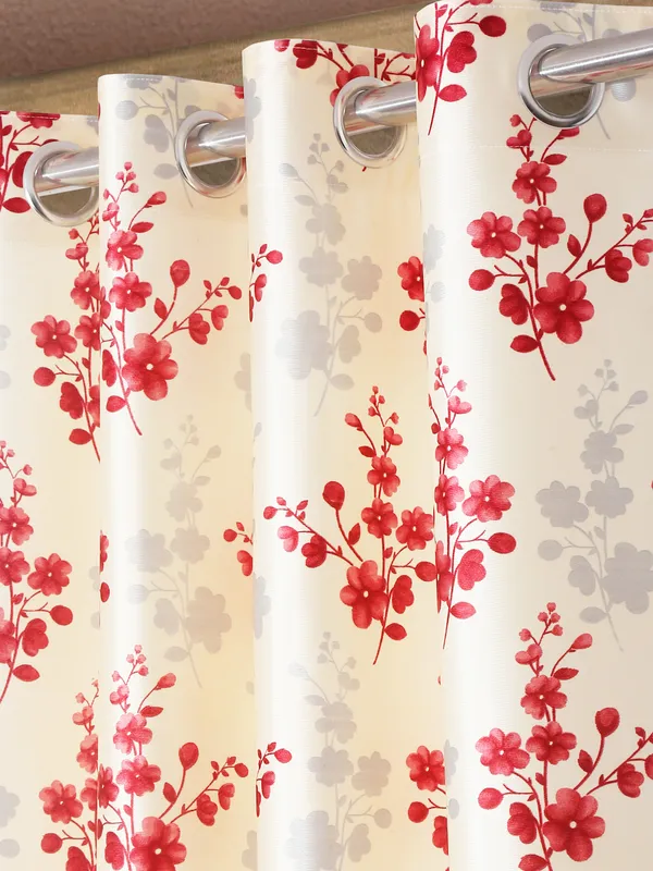 Home_Sizzler_2_Pieces_Bloom_Burst_Eyelet_Polyester_Window_Curtains_-_5_Feet,_Maroon