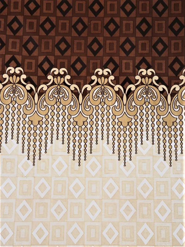 2_Piece_Ethnic_Motif_Border_Panel_Eyelet_Polyester_Curtain_-_Brown